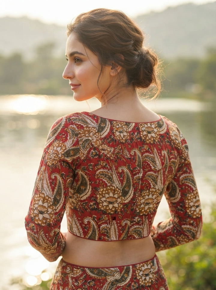 Wrapped In Dreams Ajrakh Cotton Blouse