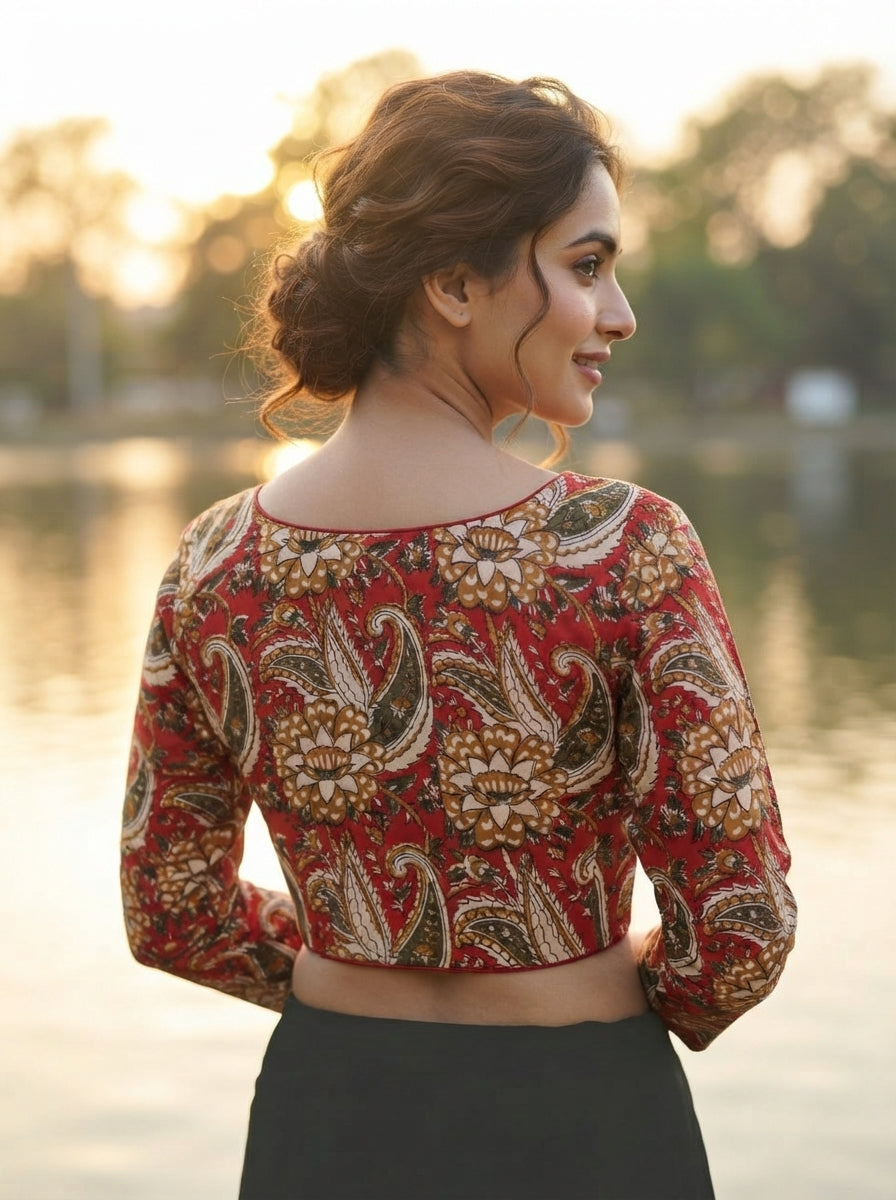 Wrapped In Dreams Ajrakh Cotton Blouse