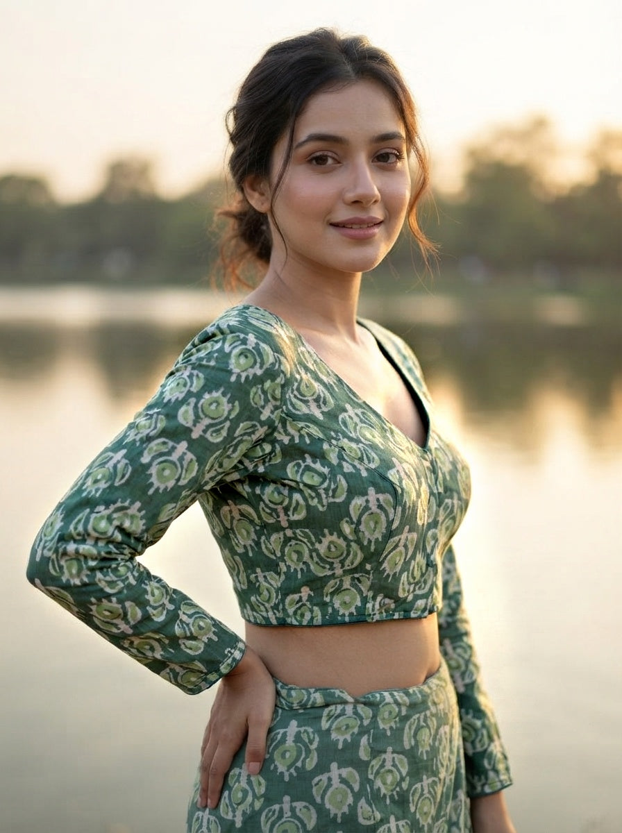 Wrapped In Dreams Ajrakh Cotton Blouse