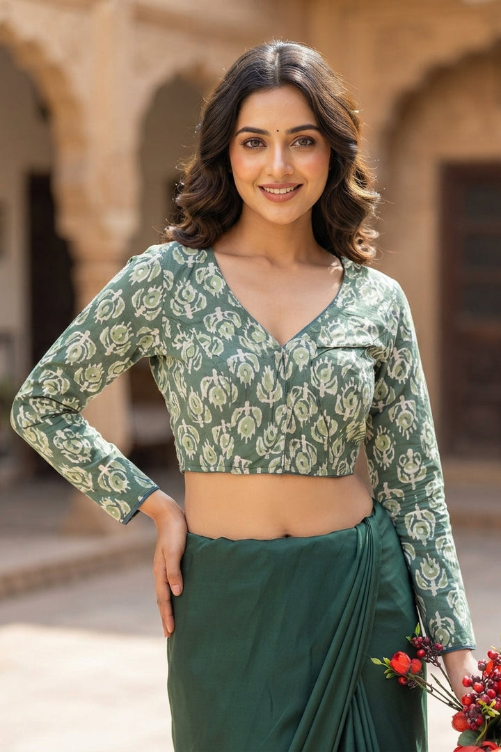 Wrapped In Dreams Ajrakh Cotton Blouse