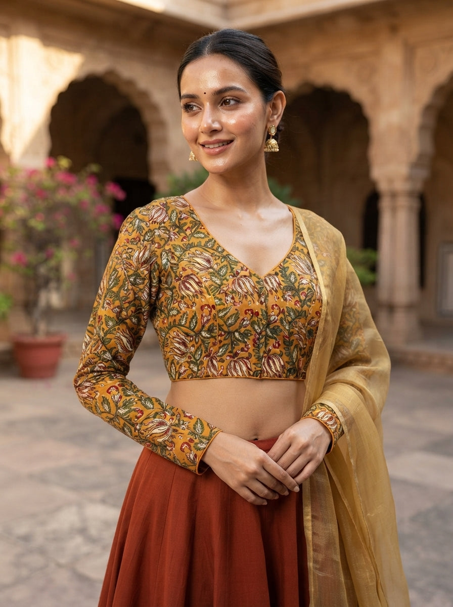 Wrapped In Dreams Ajrakh Cotton Blouse