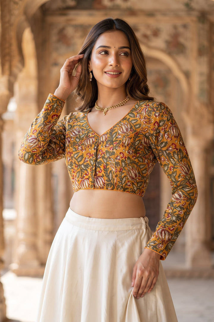 Wrapped In Dreams Ajrakh Cotton Blouse