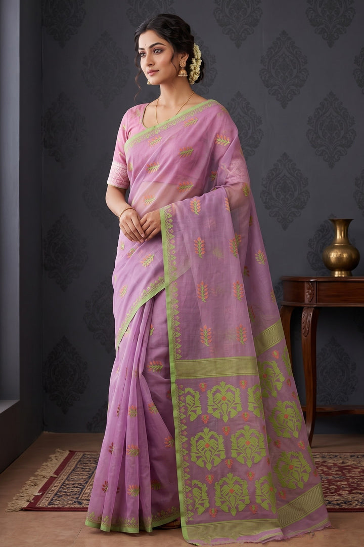 Ful Bagan Dhakai Jamdani Saree