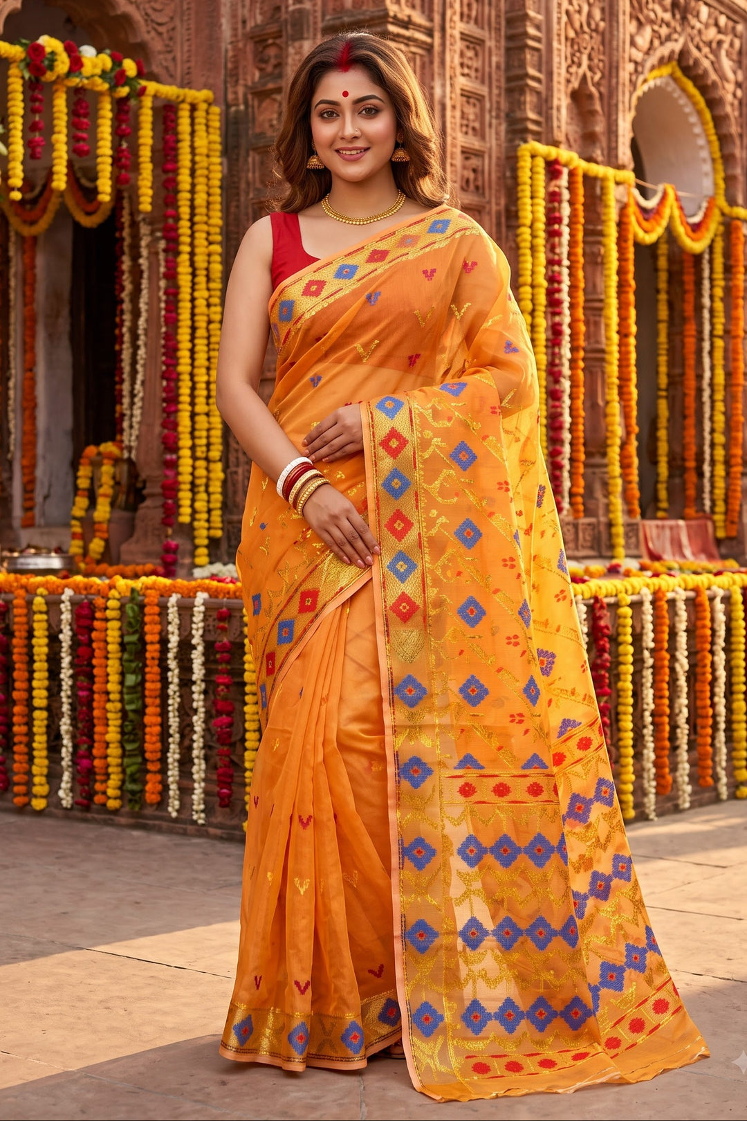 Bonediyana (বনেদিয়ানা)Bengal Jamdani Saree