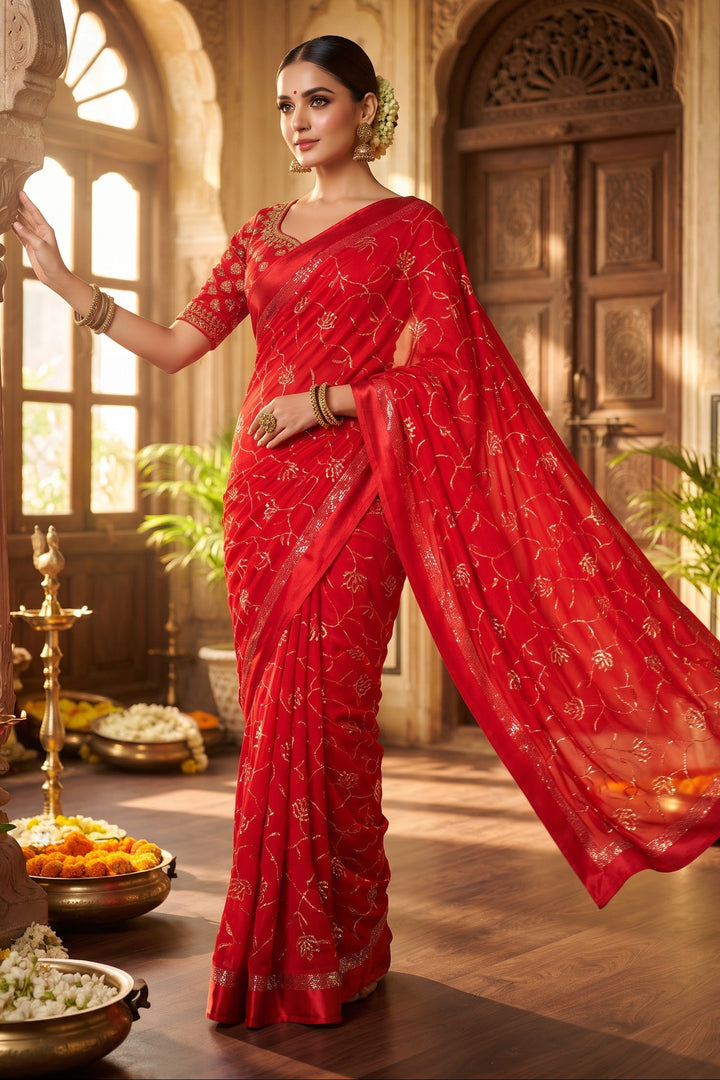 Grace That Shines Viscose Georgette Saree