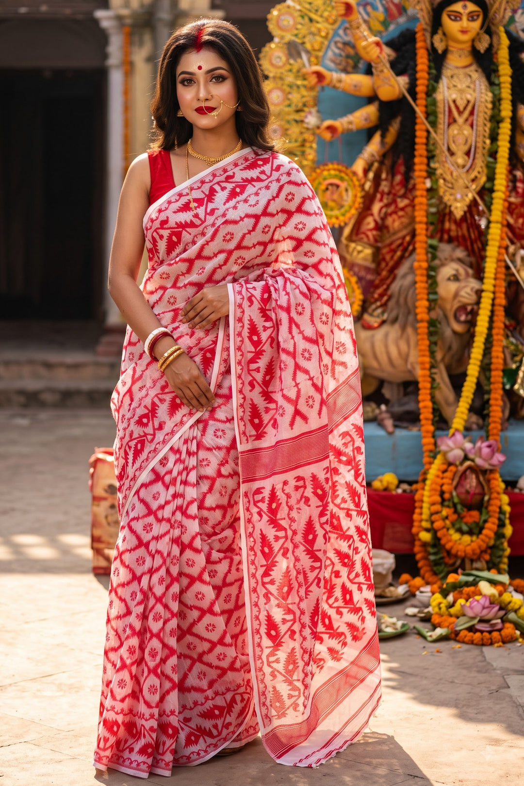 Neel Komol ( নীল কমল )Bengal Jamdani Saree