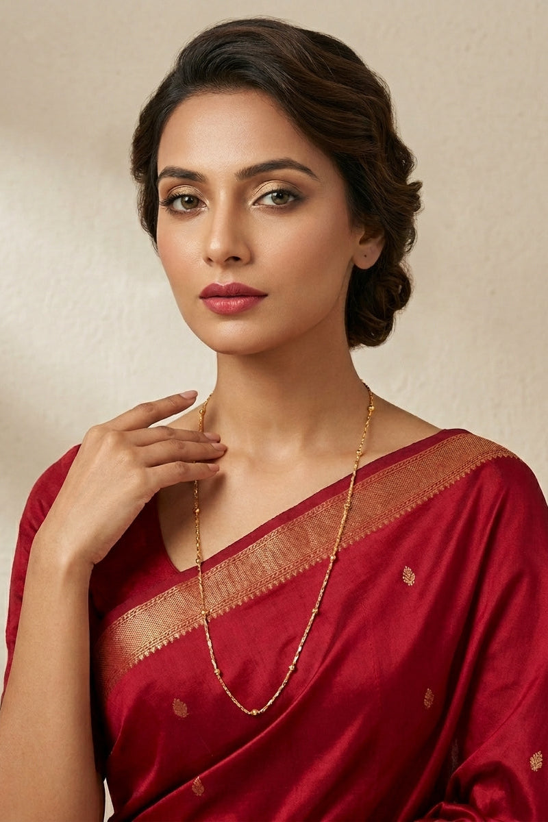 Ball Design Gold Plated Chain