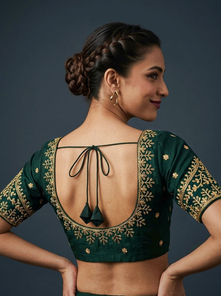 The Secret Leaf (Vichitra Silk Blouse)