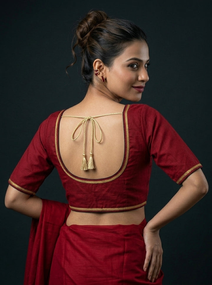 The Zari-Line Cotton Blouse