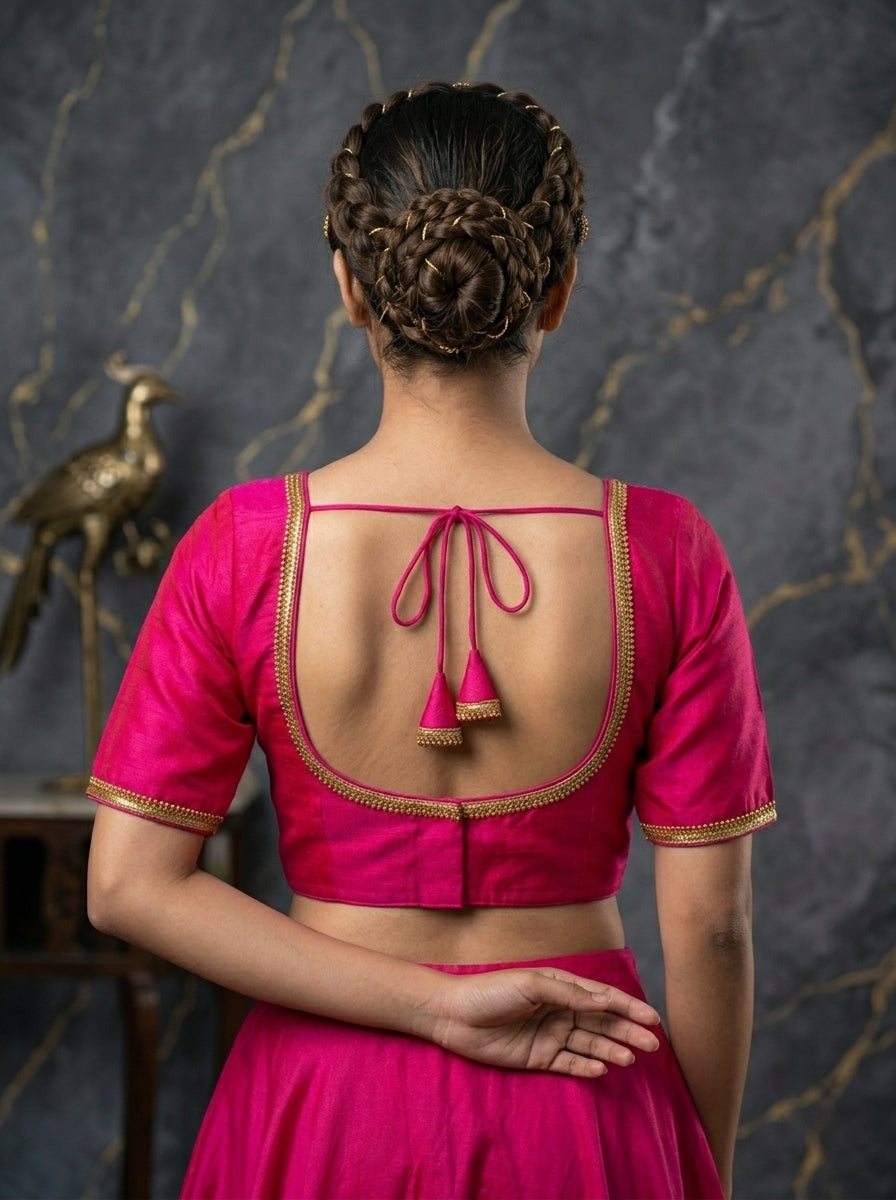 Royal Bloom- Vichitra Silk Blouse