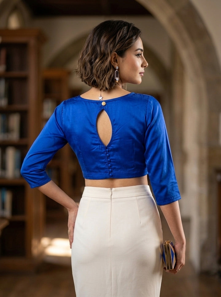 Oceanic Silence Designer Blouse