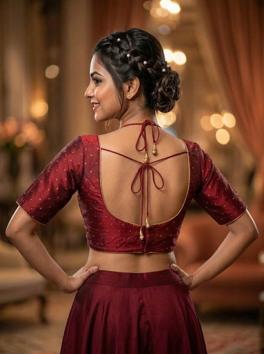Sparkle Fancy Slik Masaba Style Blouse