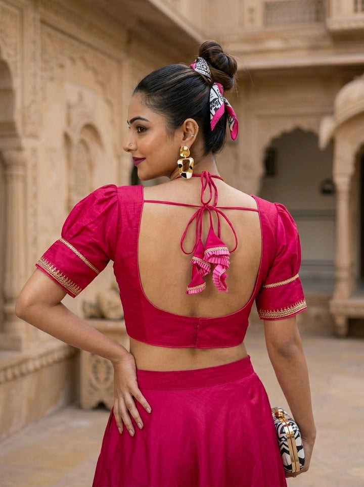 Diva Pink  Designer Masaba Style Blouse