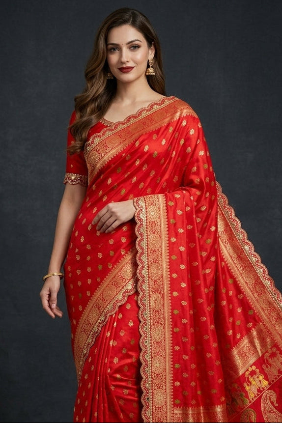 Springs Shade Khaddi Dolla Silk Saree