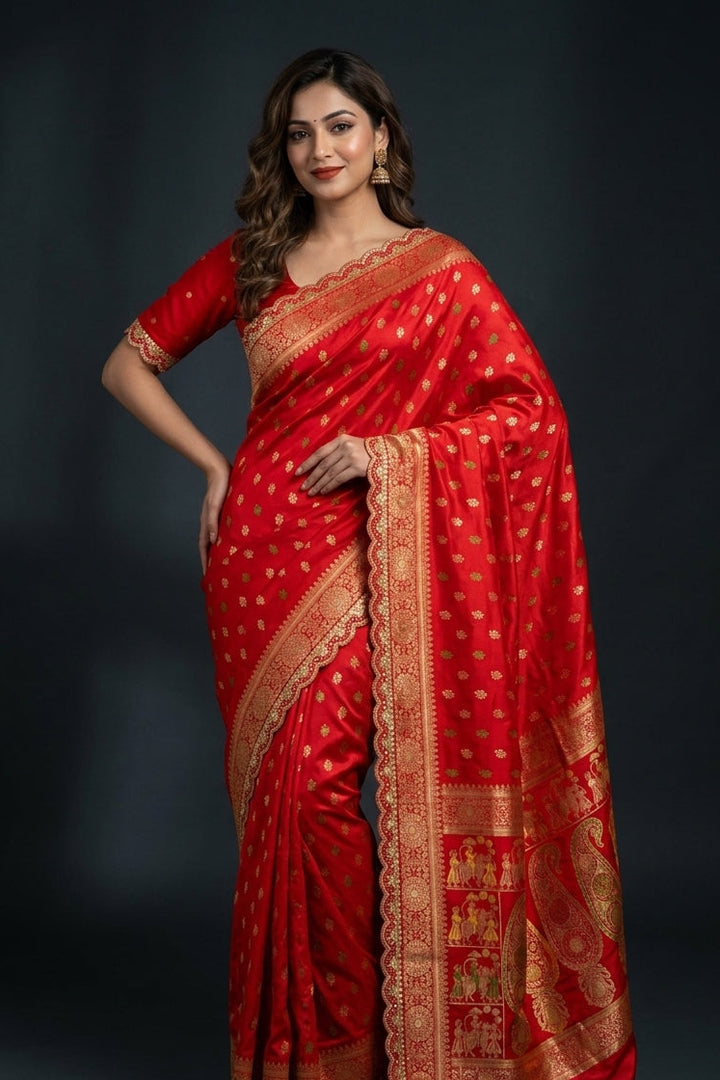 Springs Shade Khaddi Dolla Silk Saree