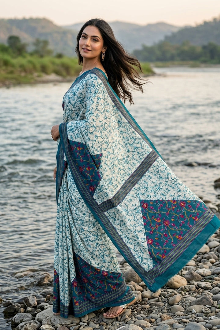 Trikon Ranga Fancy Silk Saree