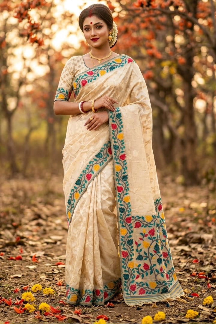 Rongoboti (রঙ্গবতী) Cotton Silk Saree