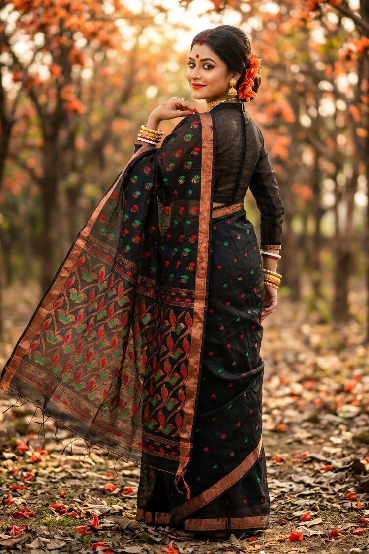 Rajrangi (রাজরঙ্গী) Khadi  Banarasi  Saree