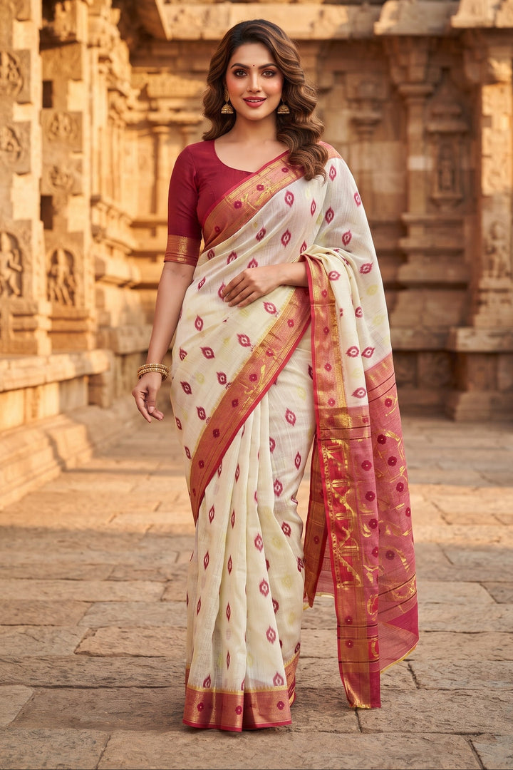 Raktim Aabha Jamdani Saree