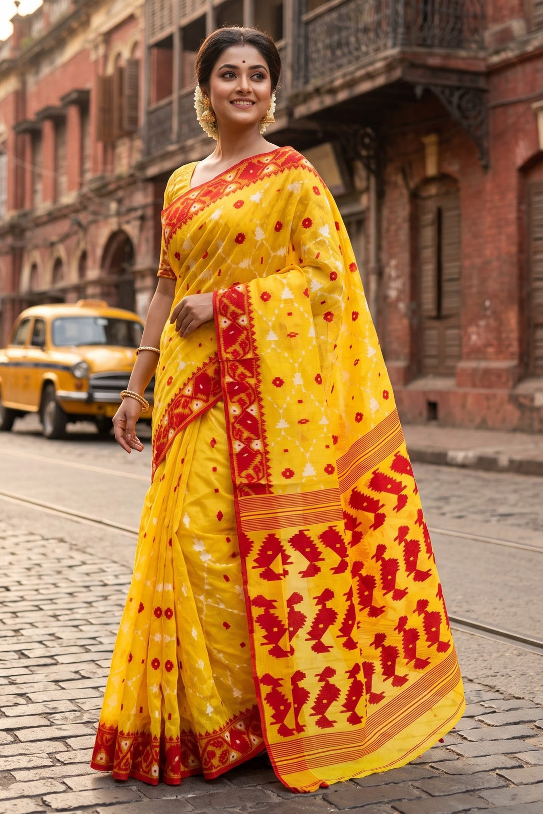Sindoor Khela Dhakai Jamdani Saree