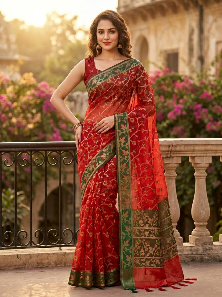 Divine Essence Muslin Jamdani Saree