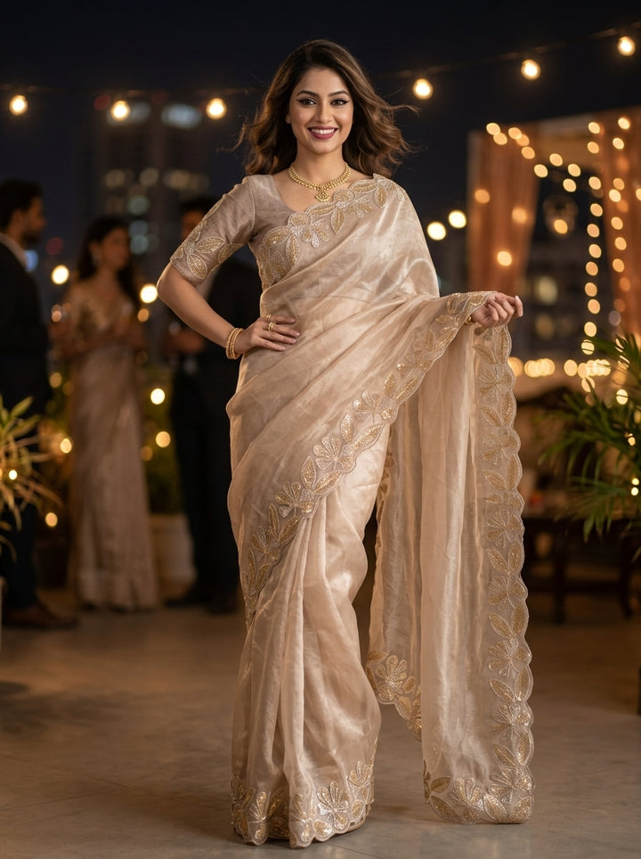 Zehria Designer Organza Silk Saree