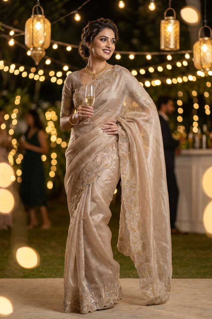 Zehria Designer Organza Silk Saree