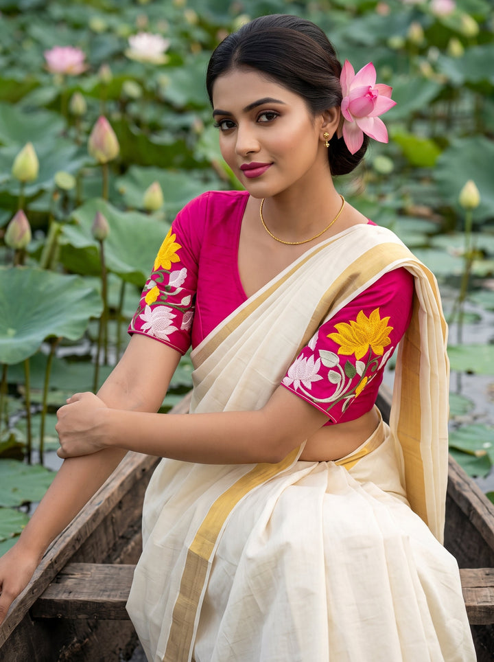Lost in Lotus  -Designer Blouse