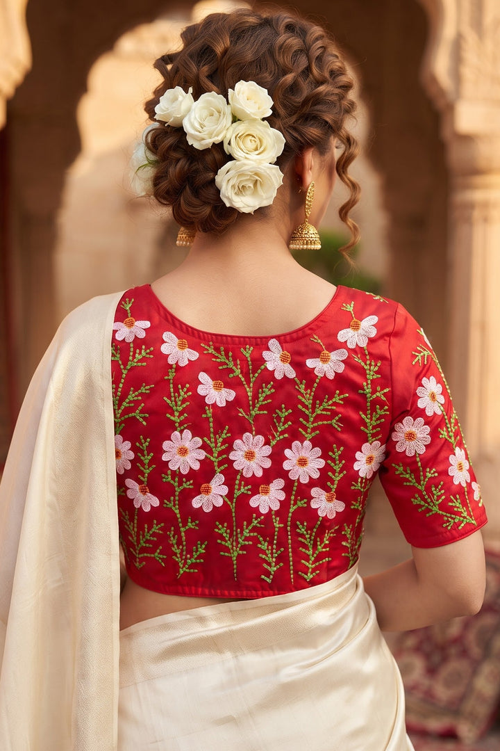 Daisy Enchant Vichitra Silk Blouse