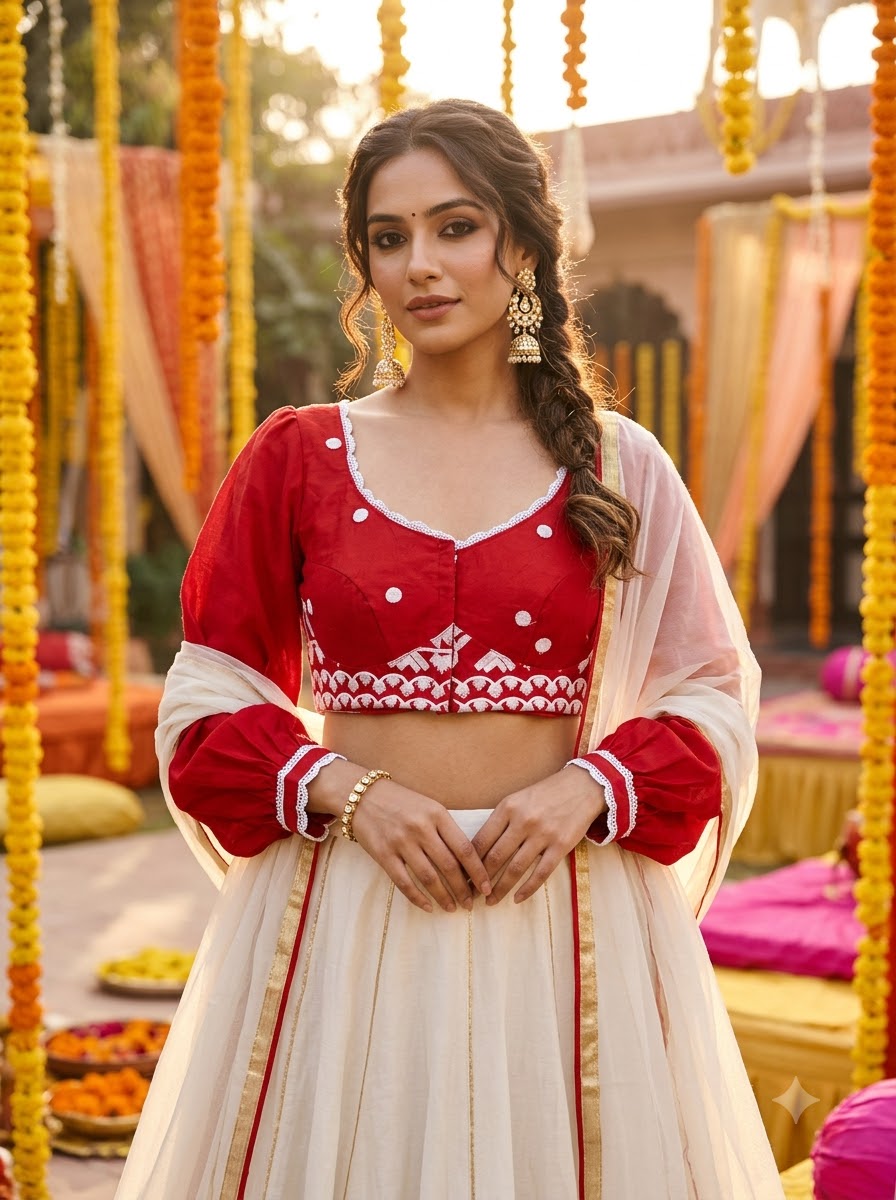 Once in Love Designer Vichitra Silk Blouse