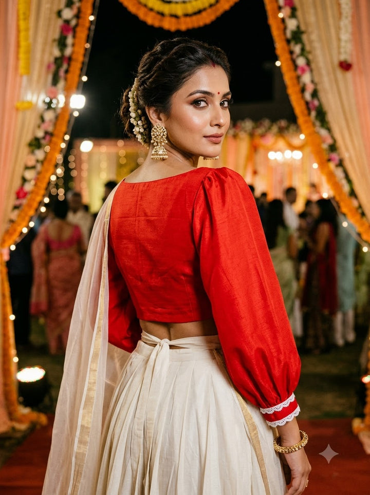 Once in Love Designer Vichitra Silk Blouse