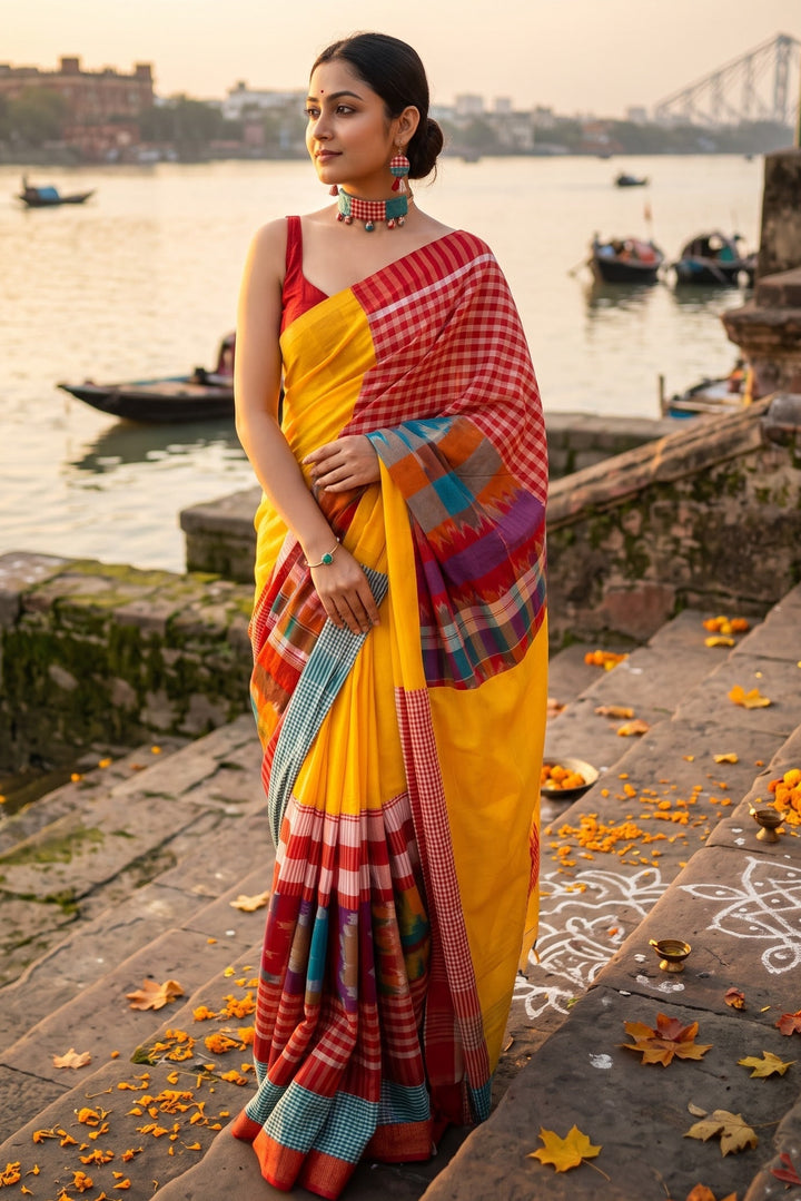 Beautiful In Stripe Cotton Saree