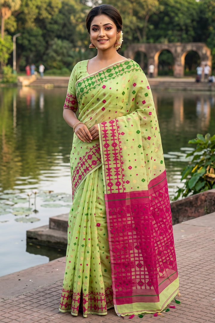 Ganga Jamuna Special Dhakai Jamdani Saree