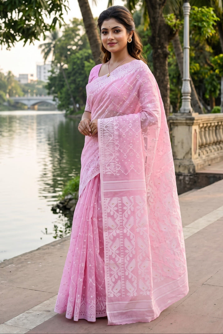 BishnuPriya Dhakai Jamdani Saree