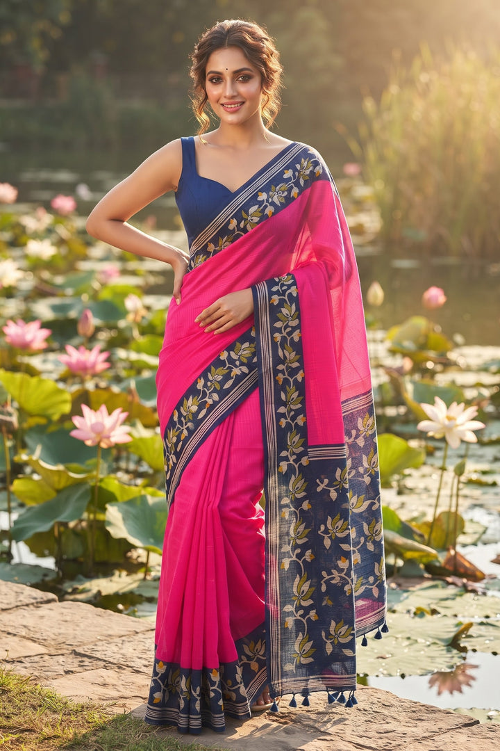 Petalique Drape Semi Tussar Silk Saree