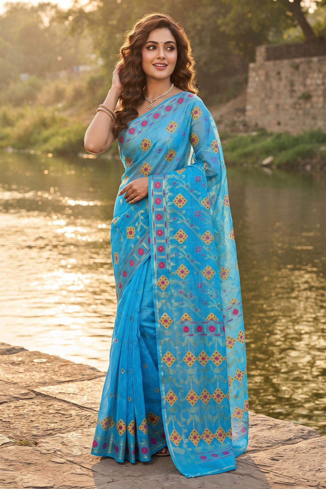 Bonediyana (বনেদিয়ানা)Bengal Jamdani Saree