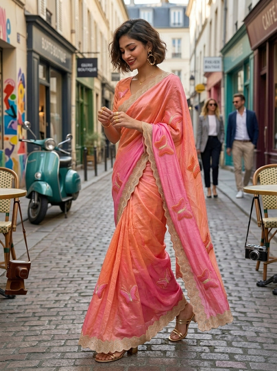 Traveling In Luxury- Fancy Silk Saree