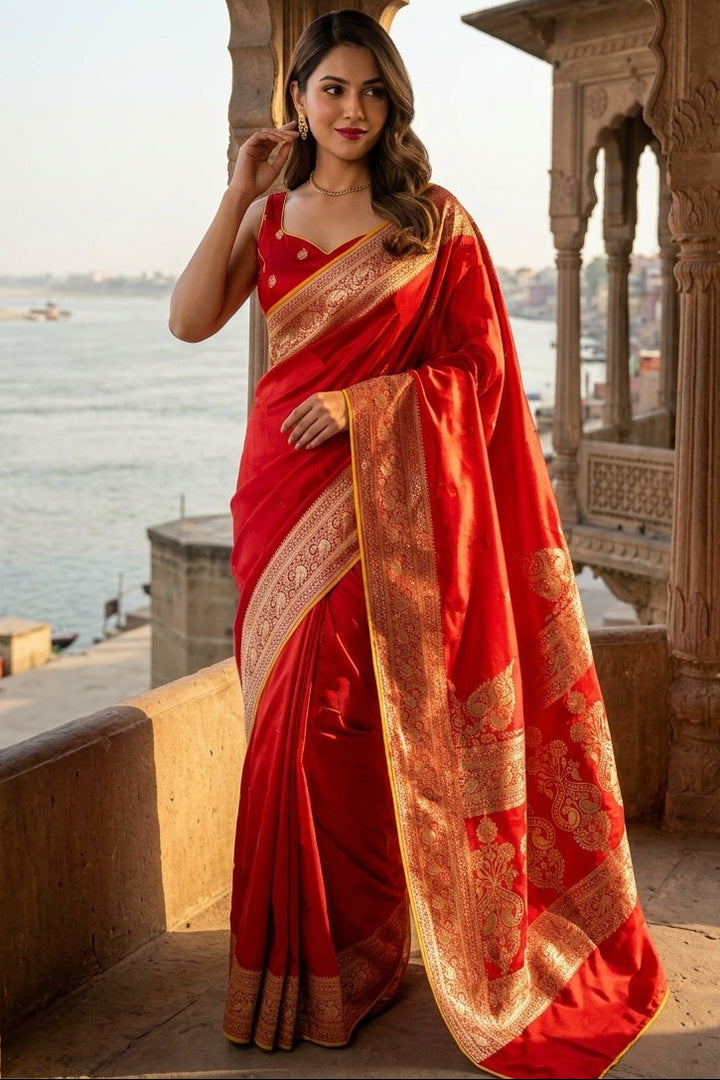 Nazariya - Designer  Banarasi Dola Silk Saree