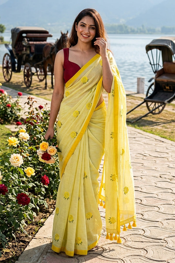 Sunrose Elegance Mul Cotton Saree