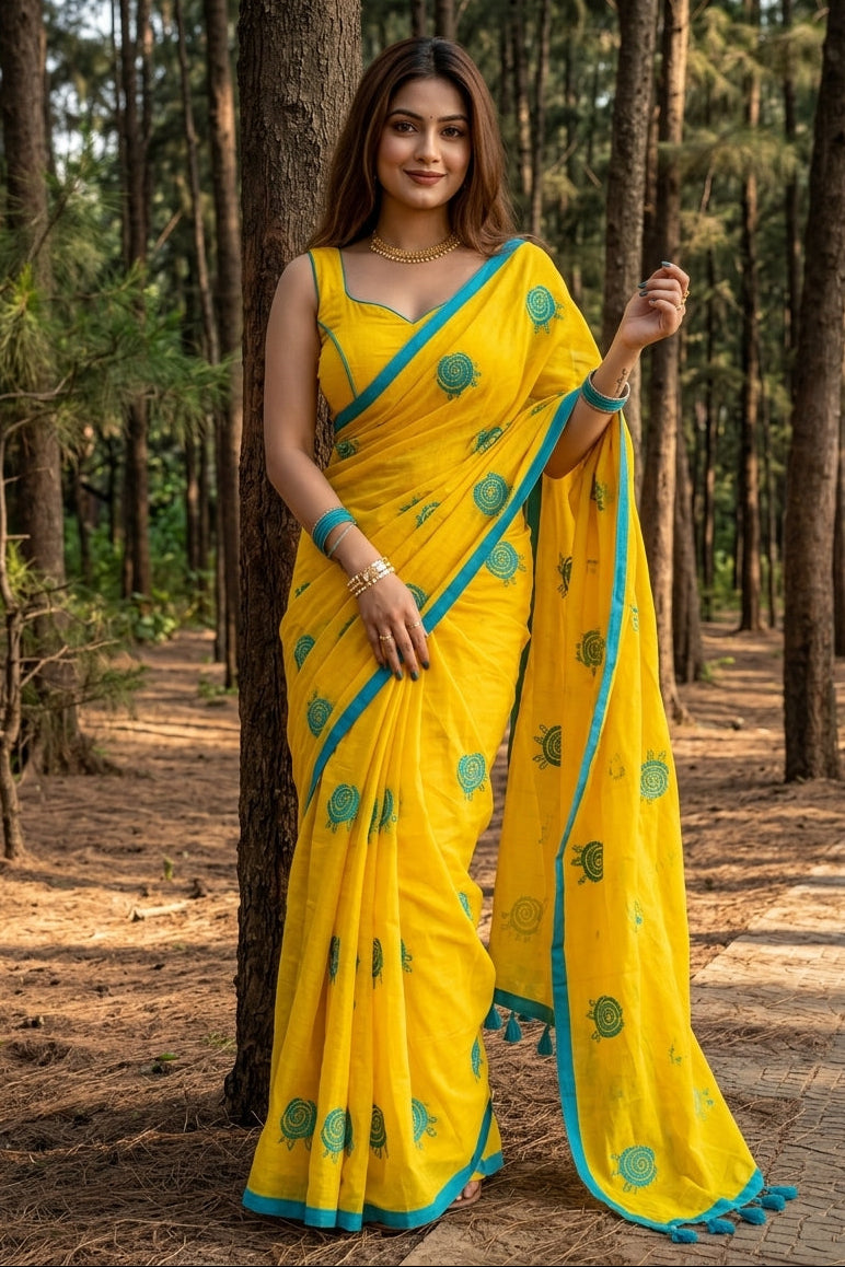 Sunrose Elegance Mul Cotton Saree