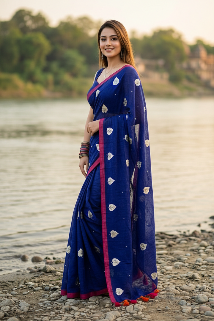 Mandarin Muse Mul Cotton Saree