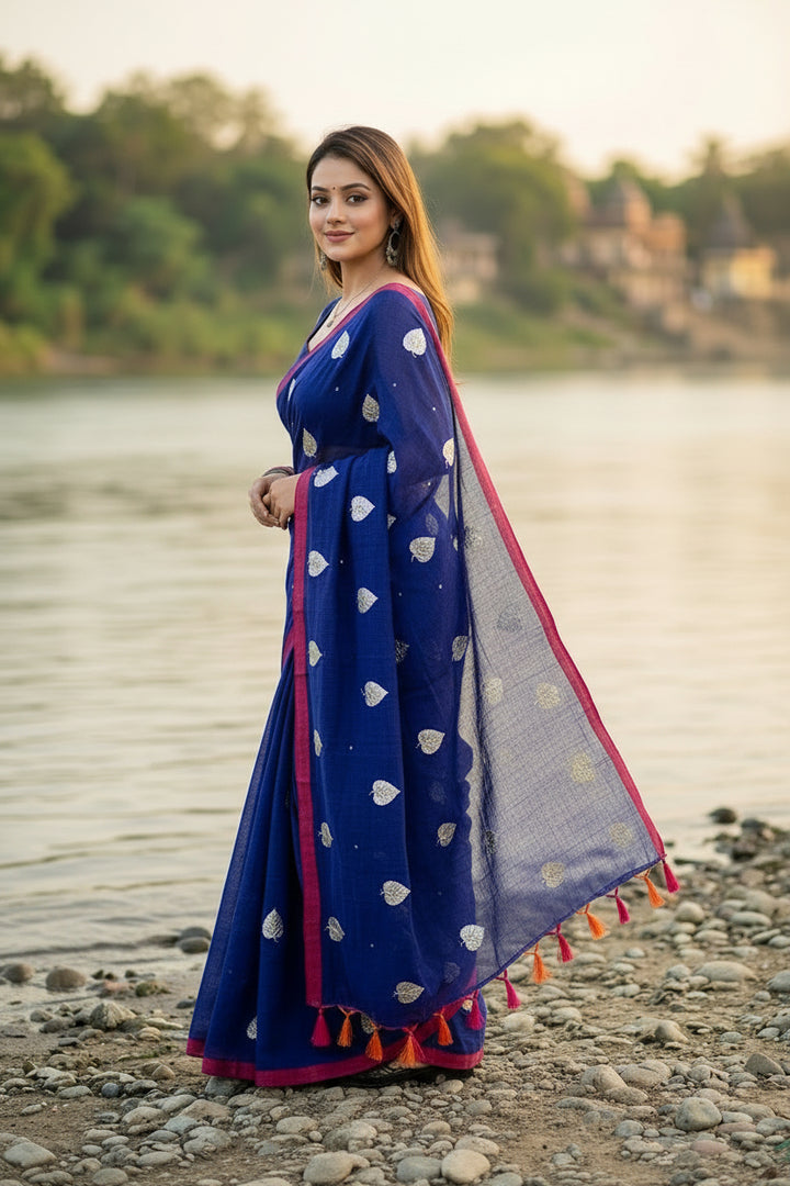 Mandarin Muse Mul Cotton Saree