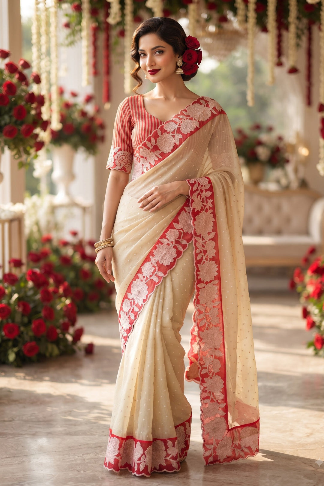 Soft Sand Gold Tissue Silk Saree