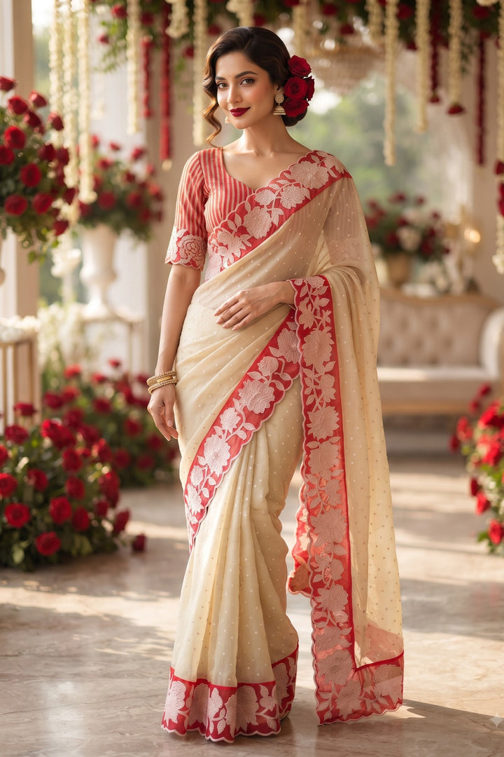 Soft Sand Gold Tissue Silk Saree