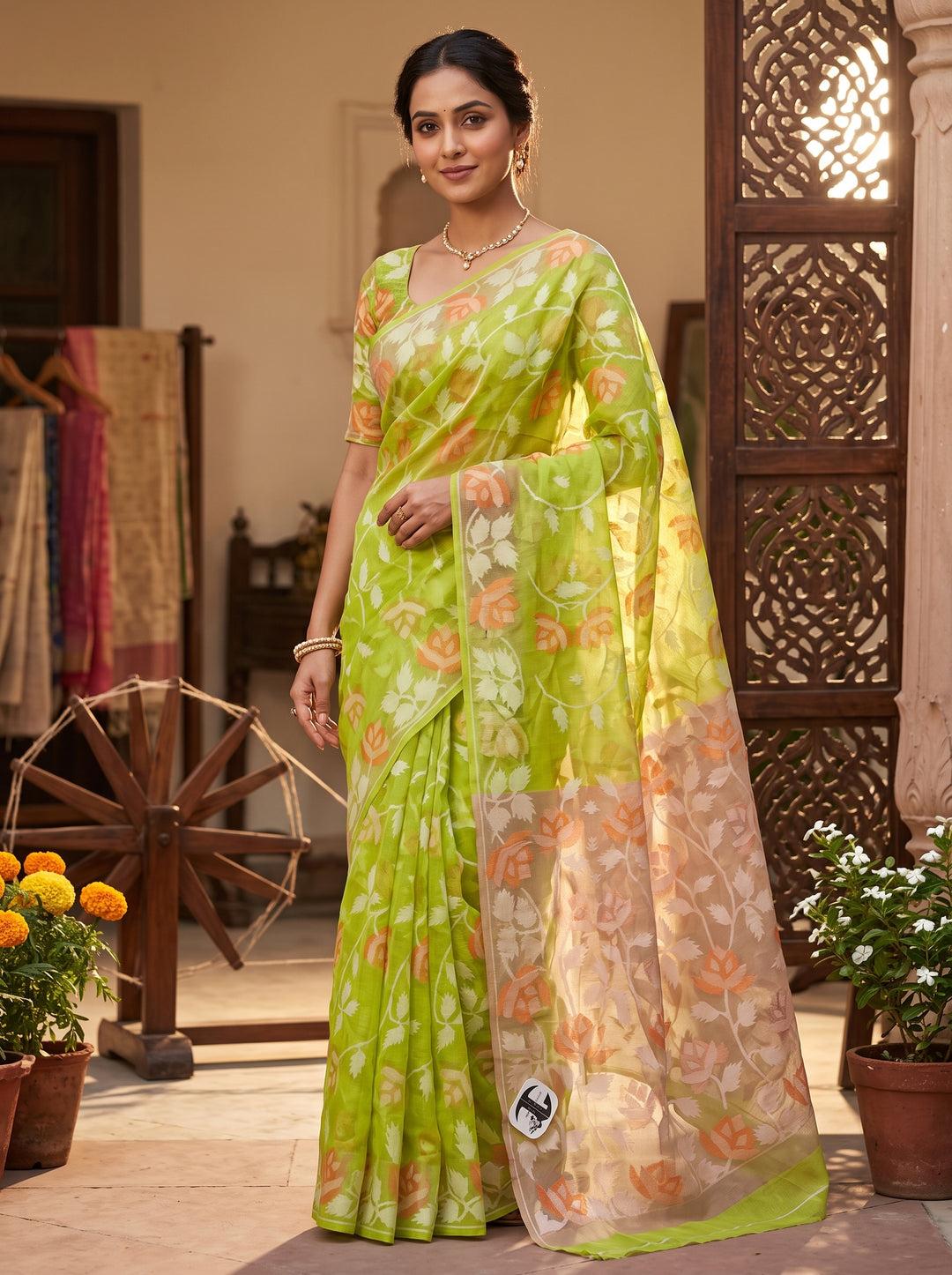 Sheser Kabita Dhakai Jamdani Saree