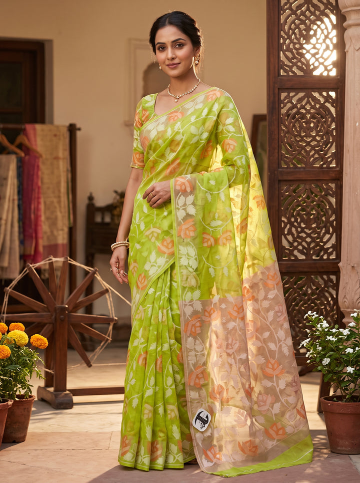 Sheser Kabita Dhakai Jamdani Saree
