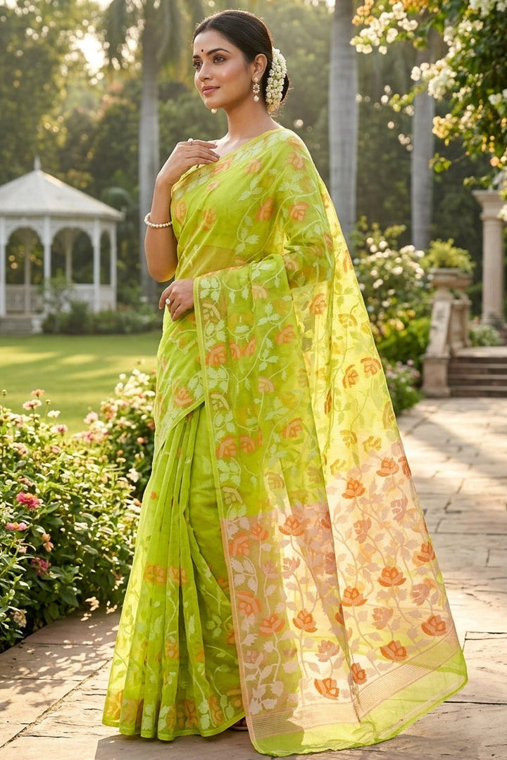 Sheser Kabita Dhakai Jamdani Saree