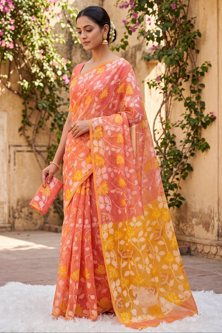 Sheser Kabita Dhakai Jamdani Saree