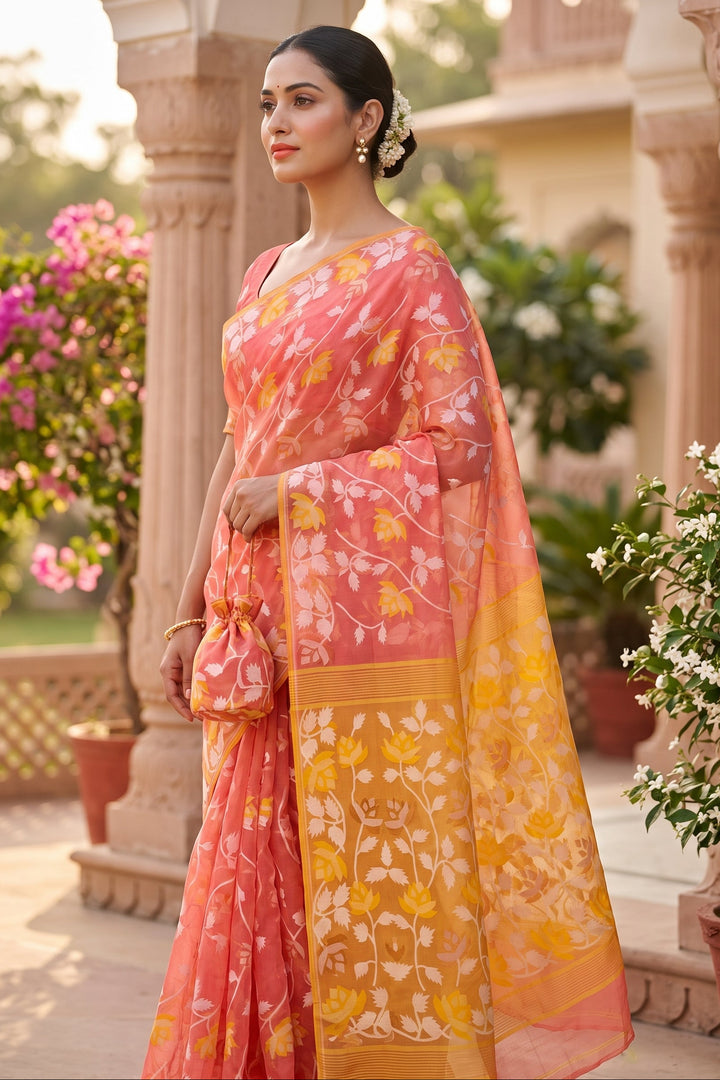 Sheser Kabita Dhakai Jamdani Saree
