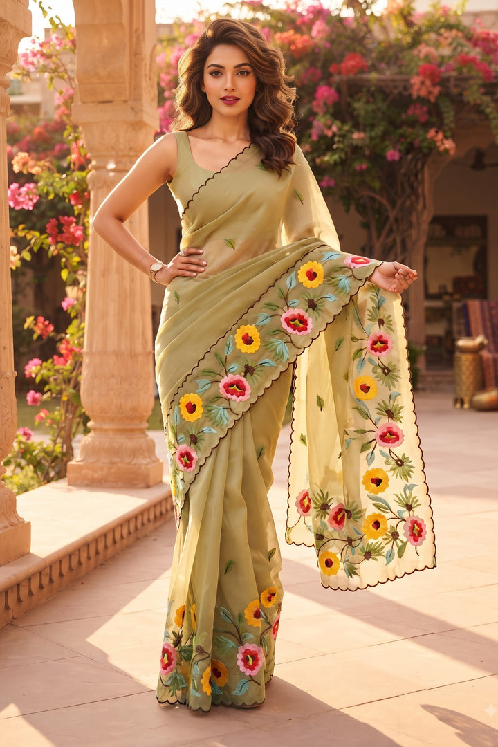 Meadow Sonnet Georgette Designer Saree